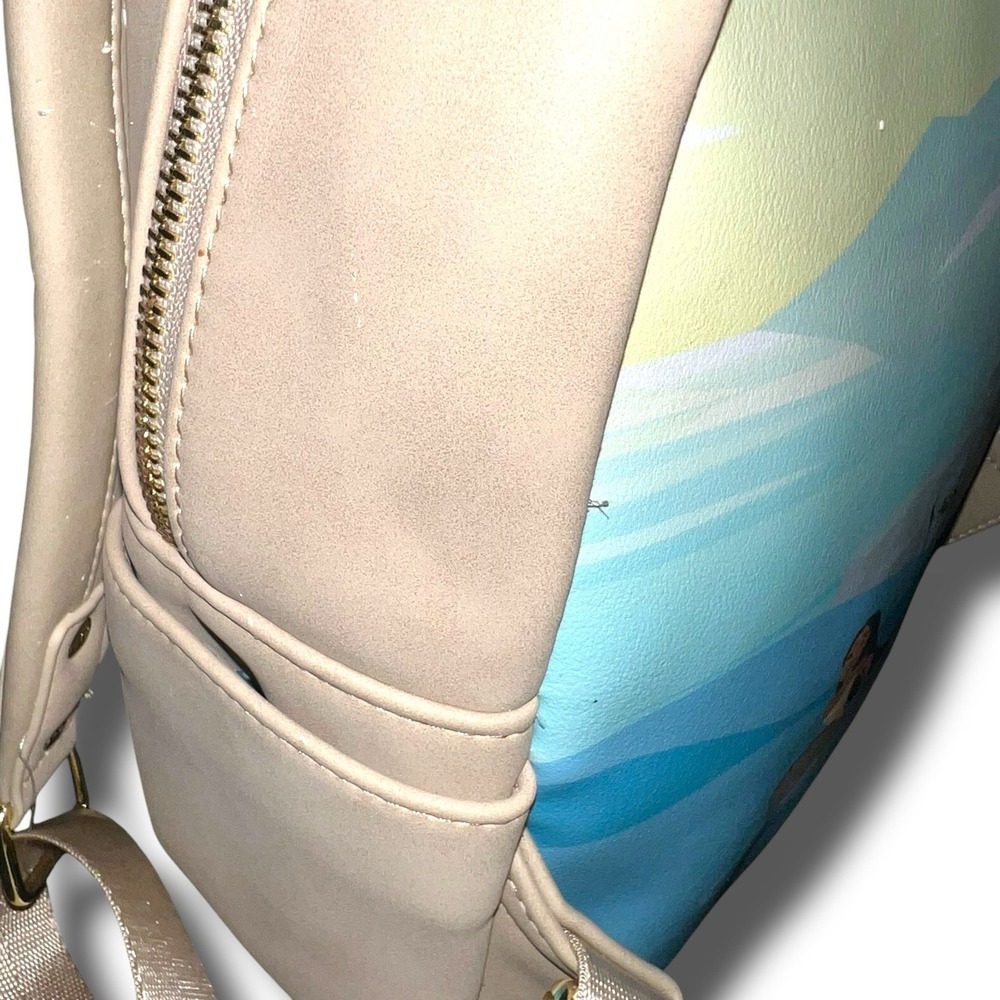 DISNEY Loungefly Mini Backpack Pocahontas Meeko Scenery Sunflowers River Wind - Picture 14 of 15